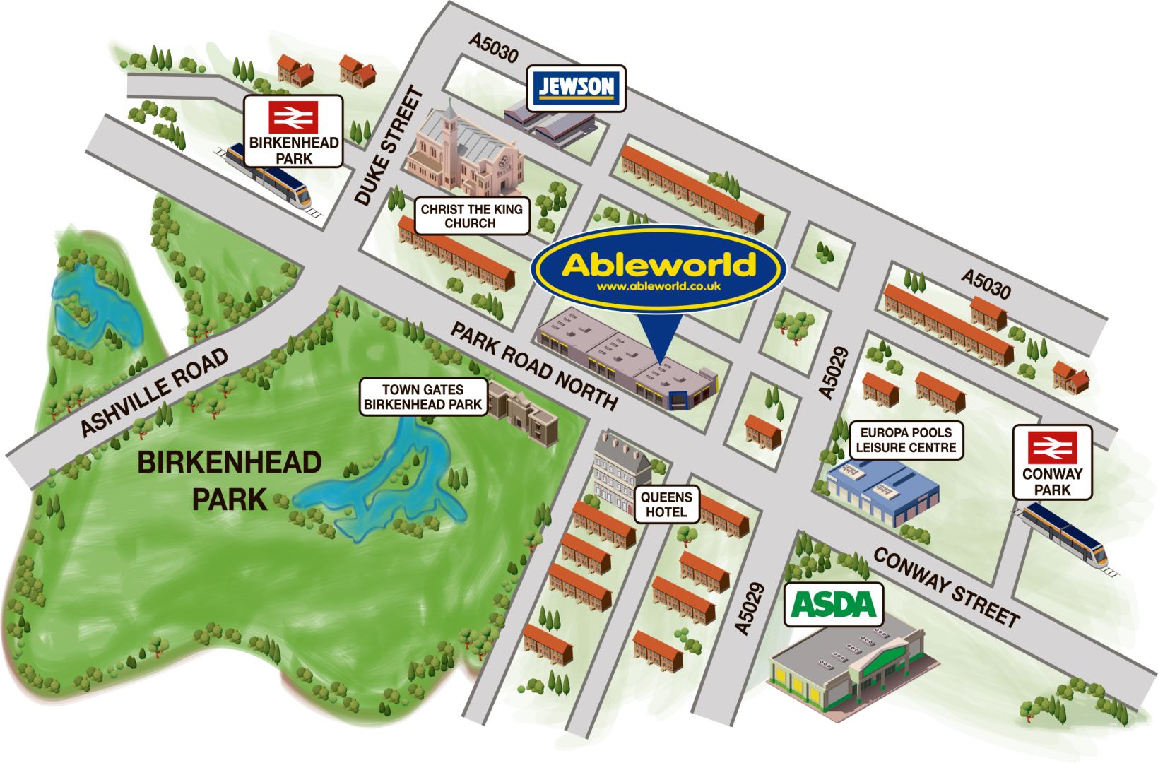 Birkenhead store map